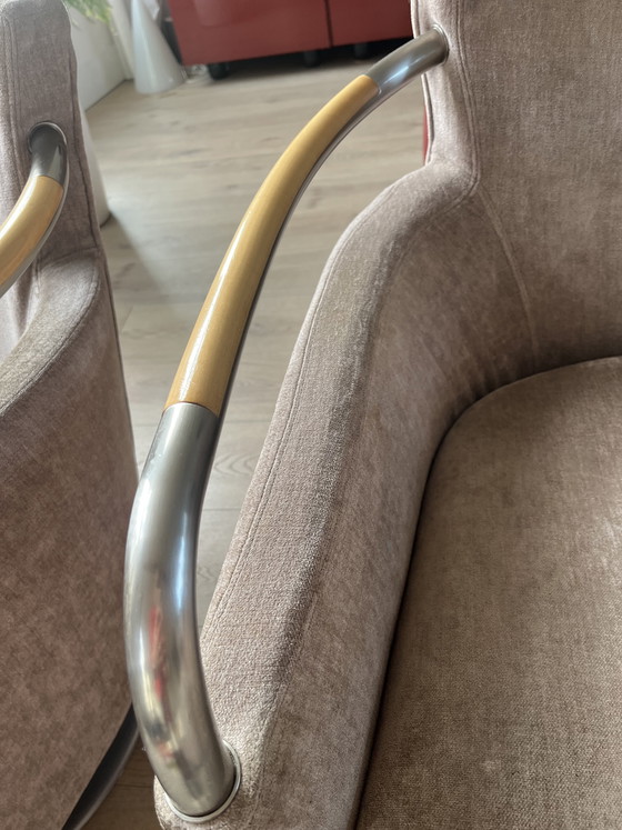 Image 1 of 2 Giogetti swivel armchairs, design Massimo Scolari, Italy Haren '80