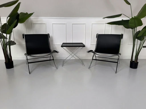 Flexform Tijdloze stoel Stuhl Leder Schwarz Citterio