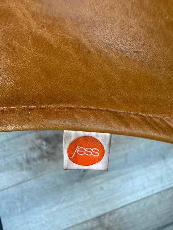 3 sgabelli da bar Jess in pelle color cognac – Jess Design, Leather, Metal (photo 5 of 5)