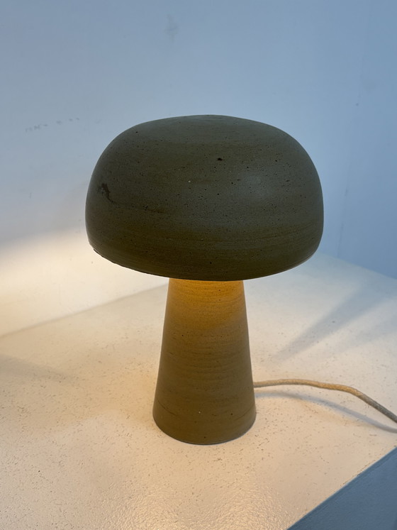 Image 1 of Vintage Ceramic Mushroom Table Lamp designed by Claire Horsten, Belgium