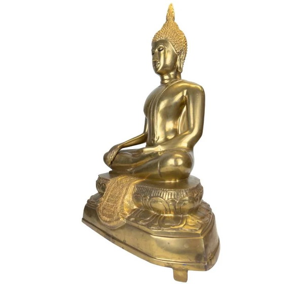 Buda tailandés antiguo – Período Rama V – Bronce dorado al fuego (54cm) – Esculturas (photo 10 of 17)