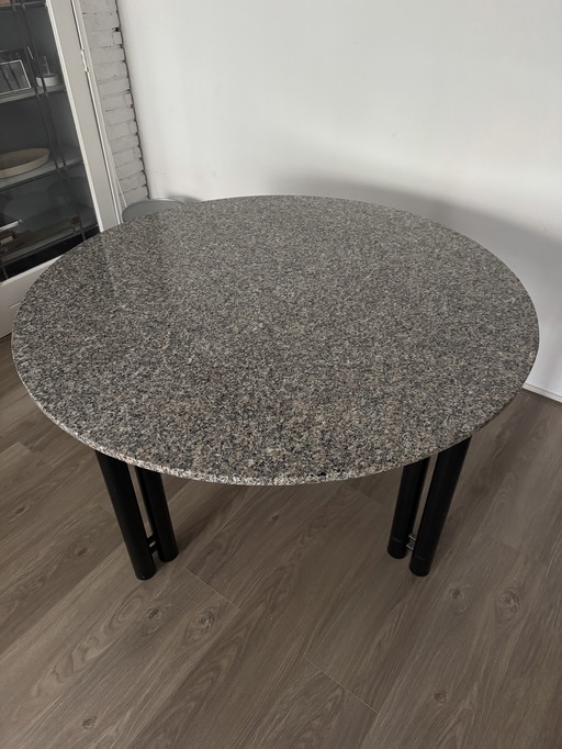 Ronde Eettafel Met Granieten Blad