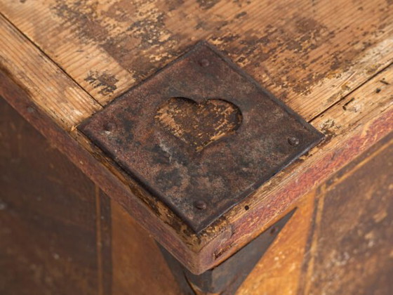 Baule nuziale antico d'arte popolare (c.1820) #103 – Armadi contenitori (photo 11 of 40)