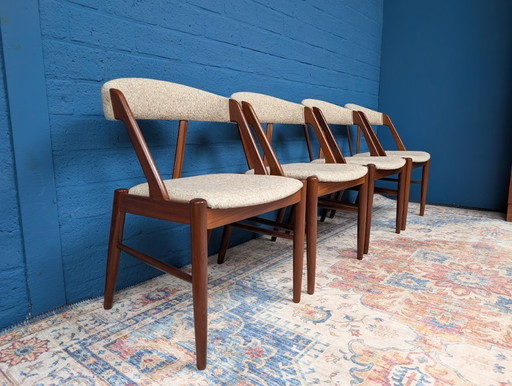 4 sillas de diseño vintage, Henning Kjærnulf, años 60