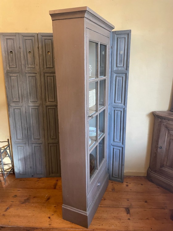 Image 1 of Display cabinet, china cabinet, collection cabinet with drawer, French antique