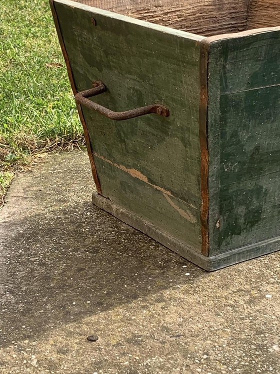 Boîte en Pin Vert, années 1940 – Armoires de rangement, Vintage (photo 2 of 5)