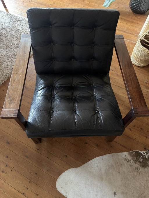 Designstoel Fritz Hansen Zwart Leder