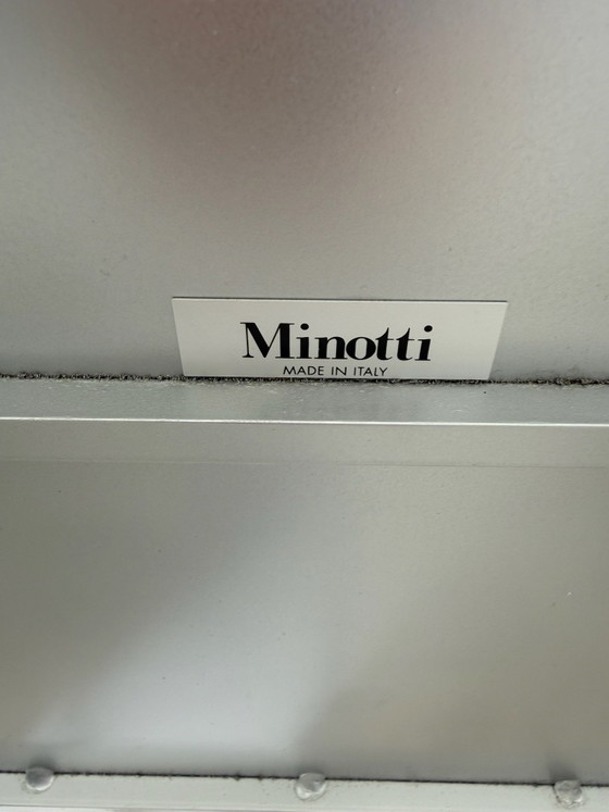 Minotti set di 3 tavoli in metallo spazzolato Leger – Tavolini da caffè (photo 4 of 5)