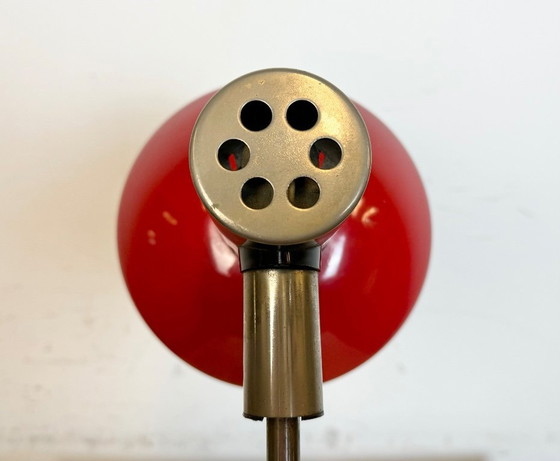 Image 1 of Vintage Red East German Table Lamp from AKA Leuchten, 1970s
