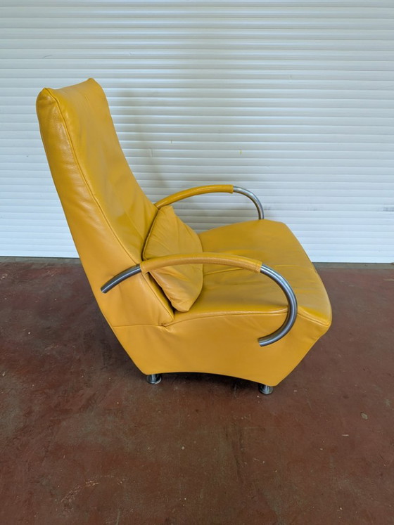 De Toekomst Sitting Vision Fauteuil Panda Jaune, Chrome, Cuir, Design (photo 3 sur 10)