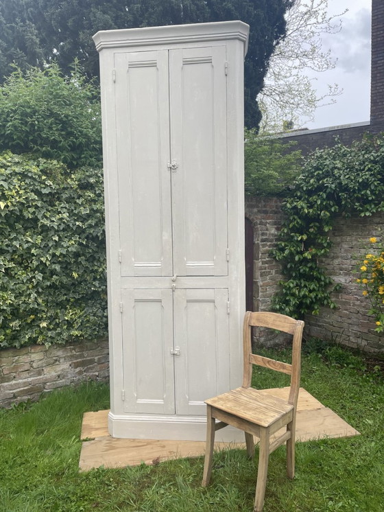 Image 1 of Tall Narrow Kitchen Cupboard Serving Cabinet Display Cabinet 260 cm. French