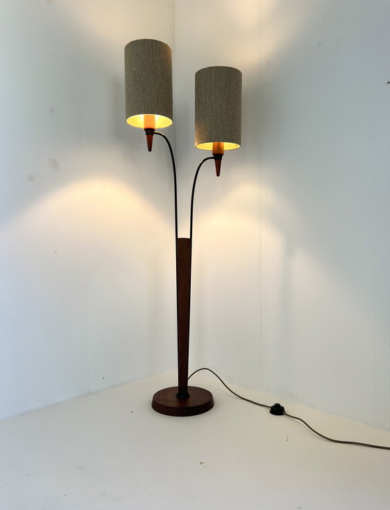 Image 1 of Lampada da terra vintage in teak anni &#39;60