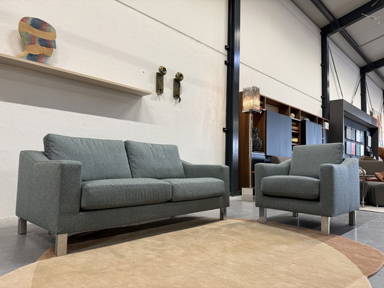 Image 1 of Leolux Antonia Bank 2,5 Zits Blauw stof 