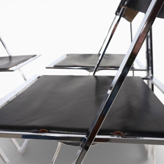 Image 1 of Juego de cuatro sillas de comedor plegables Lübke de Fantoni&Geraci, 1969