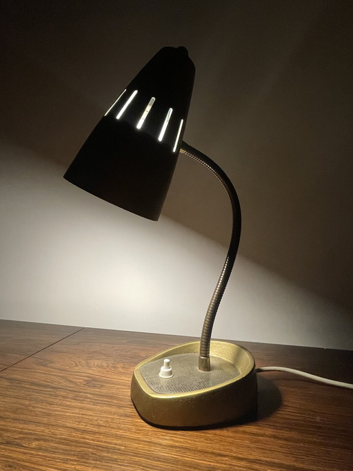 1960s Original British Pifco Swan Neck Table Lamp 
