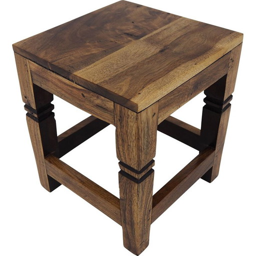 Tabouret vintage en bois de cerisier