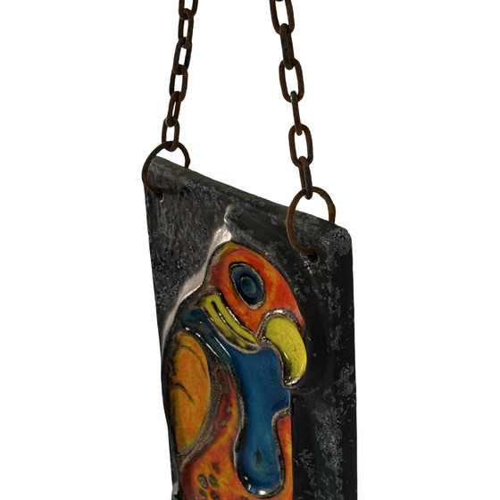 Image 1 of Carstens Tönnieshof / Peter Diere - ca. 1960’s - WGP (West German Pottery) - Wall plaque in vibrant colors - Parrot