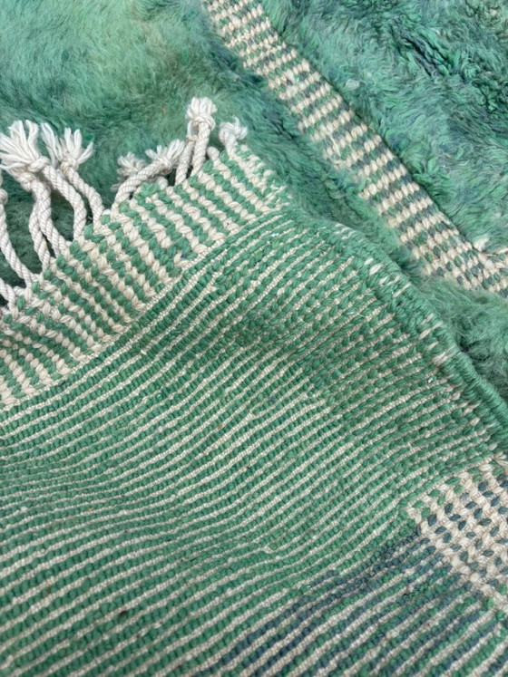 Image 1 of Green Beni M’rirt Moroccan Rug – Handmade Wool Area Rug – Luxury Berber Carpet – 200x300 cm – Contemporary Moroccan Decor