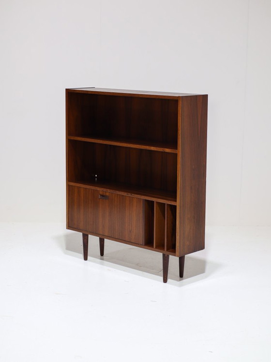 Image 1 of Bookcase with flap and LP compartments Clausen & Søn Danish vintage rosewood