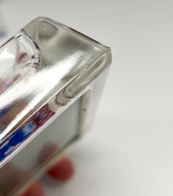 Image 1 of Vintage glazen asbak van Air France met wereldkaart – design uit het midden van de 20e eeuw