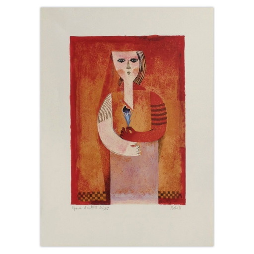 Samy BRISS Illeana signierte Lithographie 1975
