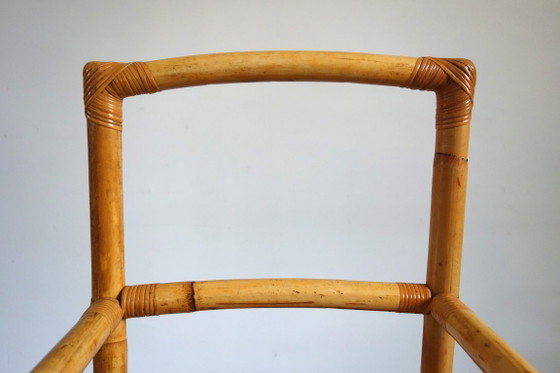 Vintage Rattan and Bamboo High Stool (photo 9 of 10)