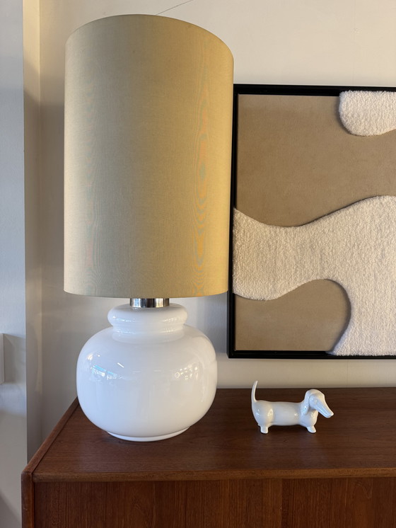 Image 1 of Glashütte Limburg Modello A783 – Lampada da tavolo in vetro opalino XL