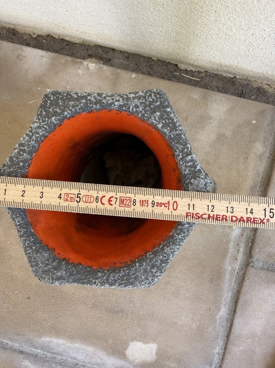Image 1 of Textured vintage ceramic vase – Brutalist design from the 1970s