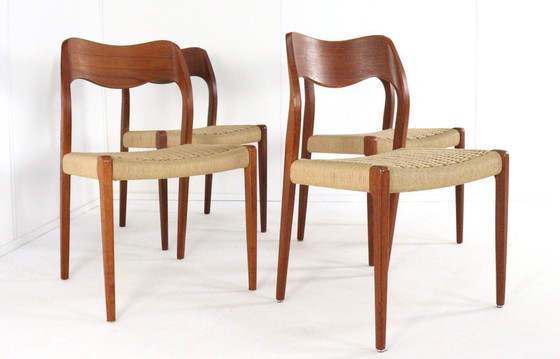 Image 1 of Set di 4 sedie Niels O Möller modello 71 vintage danese