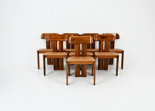 Sapporo Dining chairs By Mario Marenco for Mobilgirgi, 1970s, set of 8