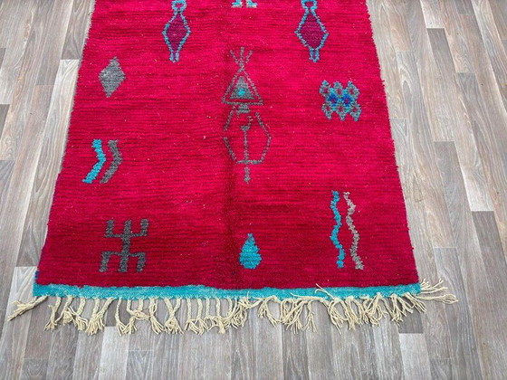 Magnifique Tapis Rouge en Laine 150/250cm – Wool (photo 8 of 10)
