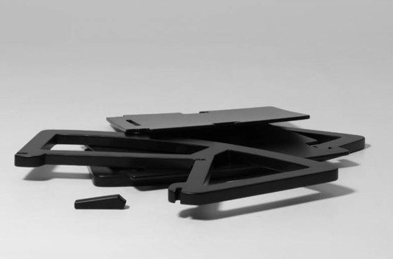 Image 1 of Black wood designer rocking chair by Fredrik Färg.
