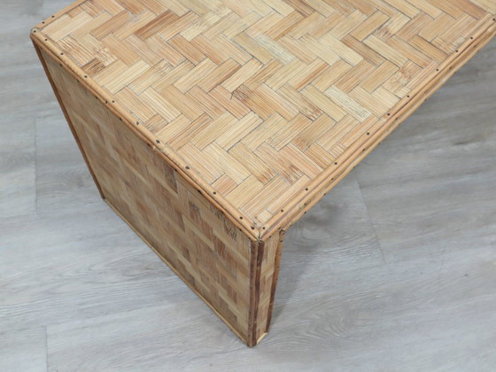 Image 1 of Minimalistische bamboe en rotan bank uit de jaren 70 van Vivai del Sud