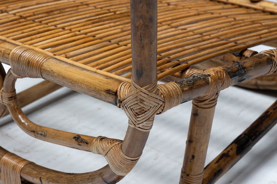 Image 1 of Sculpturale bamboe lounge stoelen, Italië, 1960