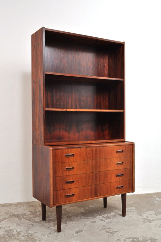 Vintage rosewood bookcase with drawers