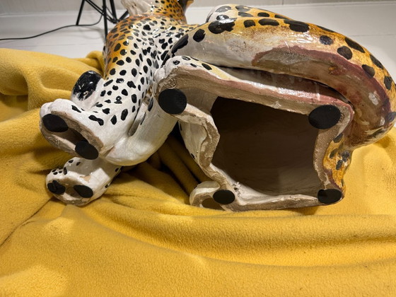 Grande Leopardo in Ceramica Italiano Anni '70 – Oggetti decorativi (photo 14 of 15)