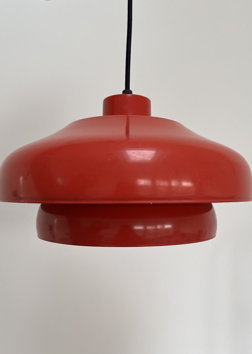 Lámpara colgante escandinava vintage roja