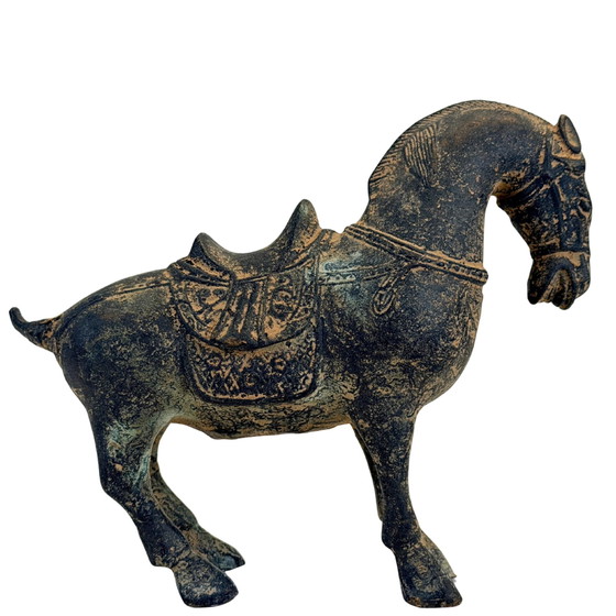 Caballo chino estilo Tang – Loza patinada – Siglo XX – Esculturas (photo 2 of 11)