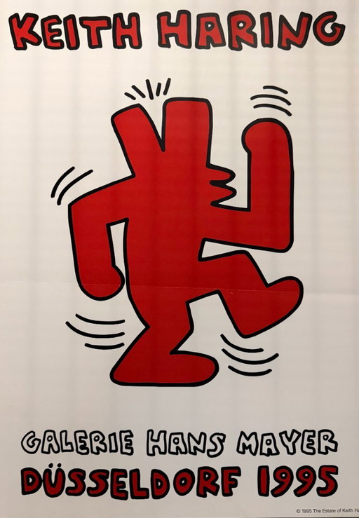 Keith Haring (1958-1990), Original-Ausstellungsplakat von 1995, Galerie Hans Mayer Düsseldorf, Copyright The (photo 2 of 10)