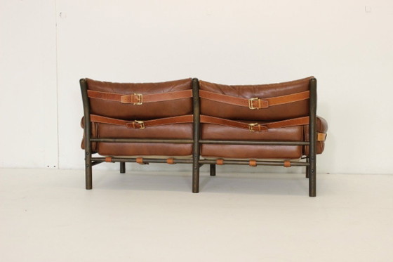Image 1 of Arne Norell Kontiki Seating Group Leather Sofa Armchair Couch