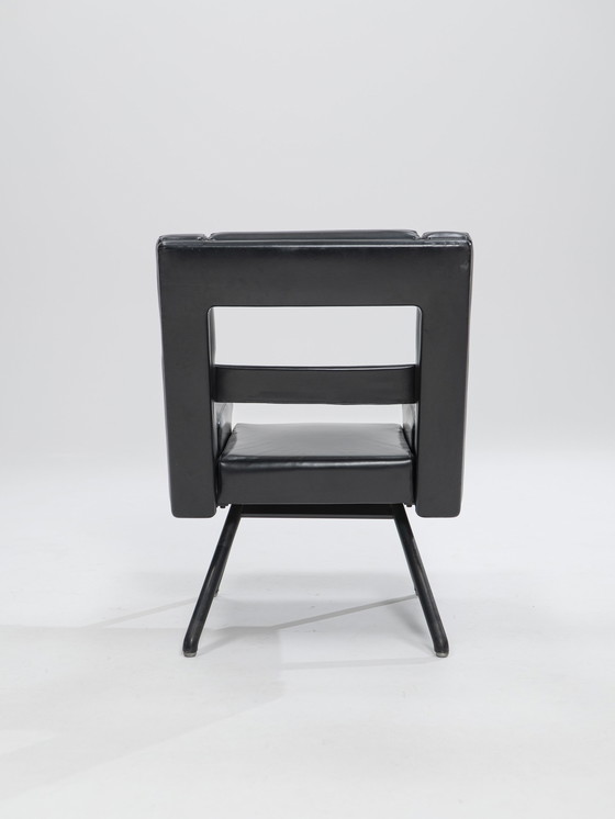 Image 1 of Leatherette Armchair Prototype, Italy, 1980s