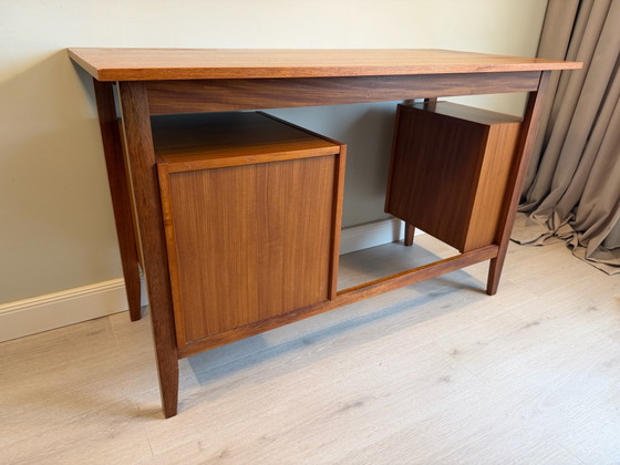 Scrivania vintage in teak, design retrò / mid-century, Scrivanie, Legno, Marrone (foto 9 di 10)