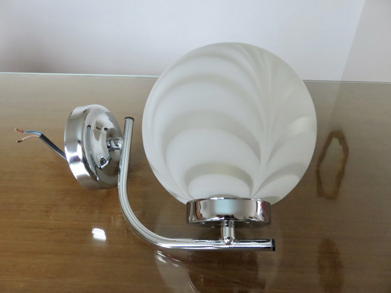 Image 1 of Wall Lamp In Murano Glass And Chromed Metal, 1970