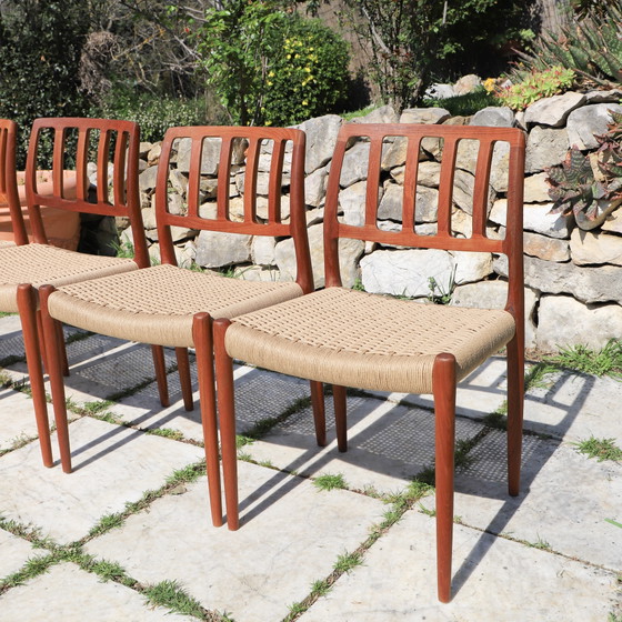 Image 1 of Teakhouten stoelen, model 83, van Niels Otto Møller, 1960
