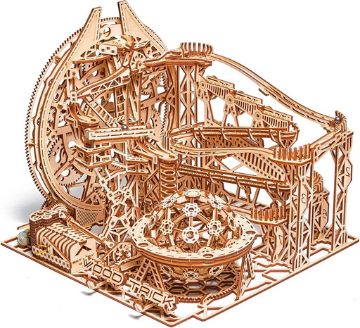 Wood Trick Galaxy Marble Run - 3D wooden construction puzzles for adults - Electric operation - Wooden model kits