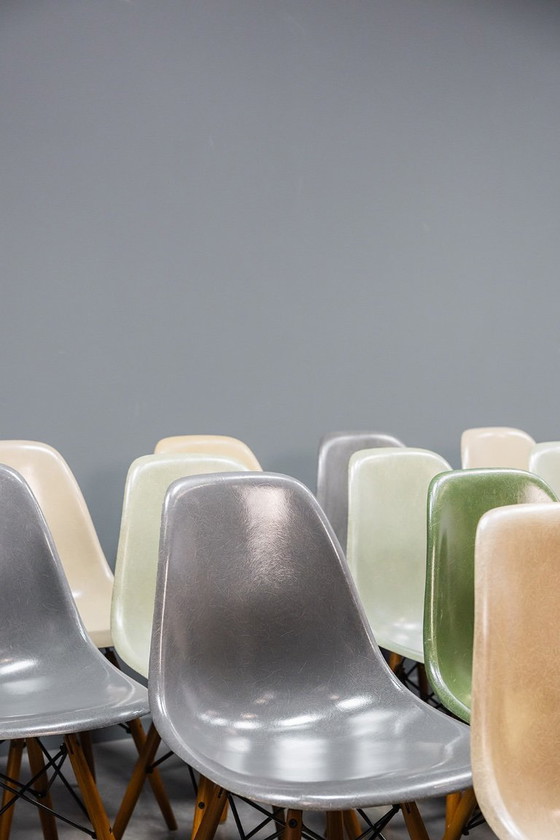 Image 1 of Eames DSW glasvezelstoelen