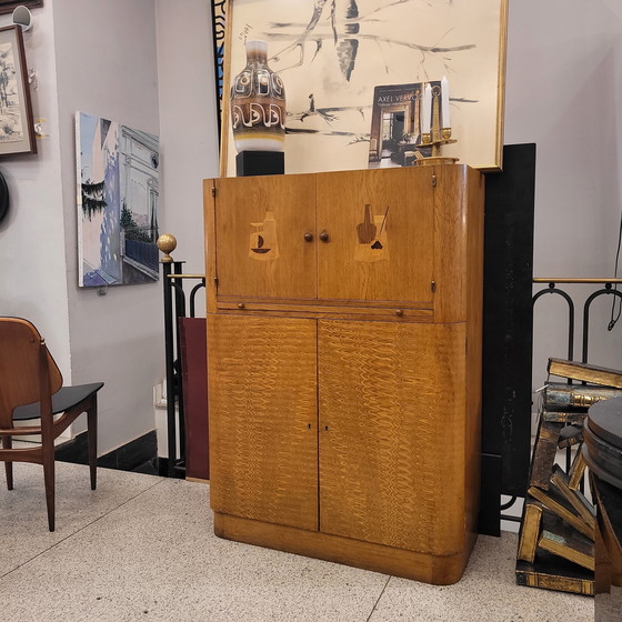 Image 1 of Mueble Bar Art Déco, Madera De Arce, Circa 1930 – Francia