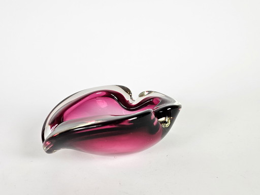 Murano - Sommerso - Flavio Poli - Sommerso - transparant - roze - paars - 70's