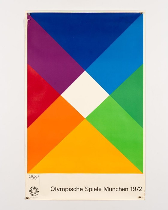 Image 1 of Olympische Spiele München 1972 – Original Vintage Olympic Poster by Max Bill – 101x64 cm