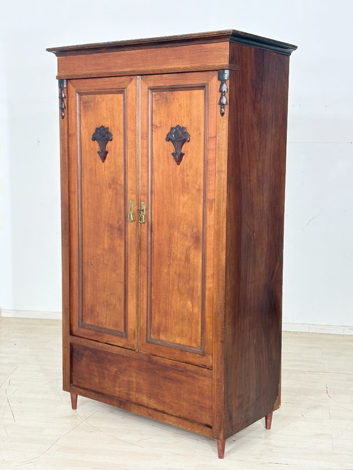 Armario Gründerzeit, armario para ropa blanca, armario de madera alrededor de 1900